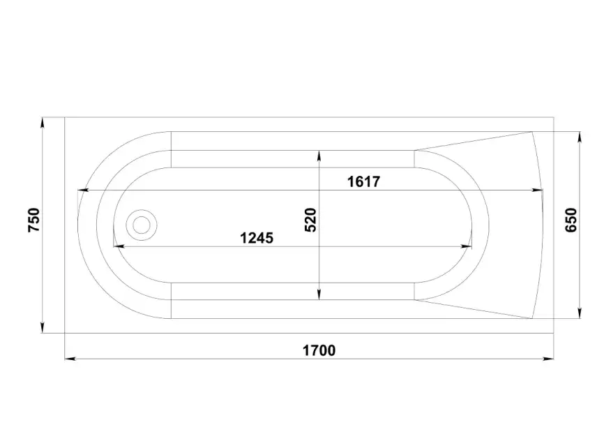 Ванна из искусственного мрамора Bas Афина 170х75, белый глянец фото 8