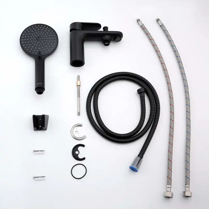 Смеситель на борт ванны Aquatek Ника AQ1844MB, Черный матовый фото 5