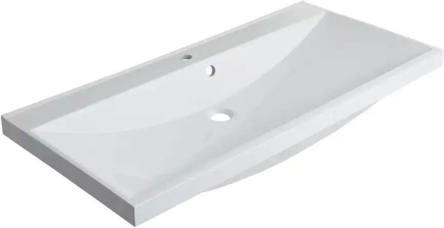 Раковина Aquanet Нота 100 284116 прямоугольная, Белая глянцевая фото 3