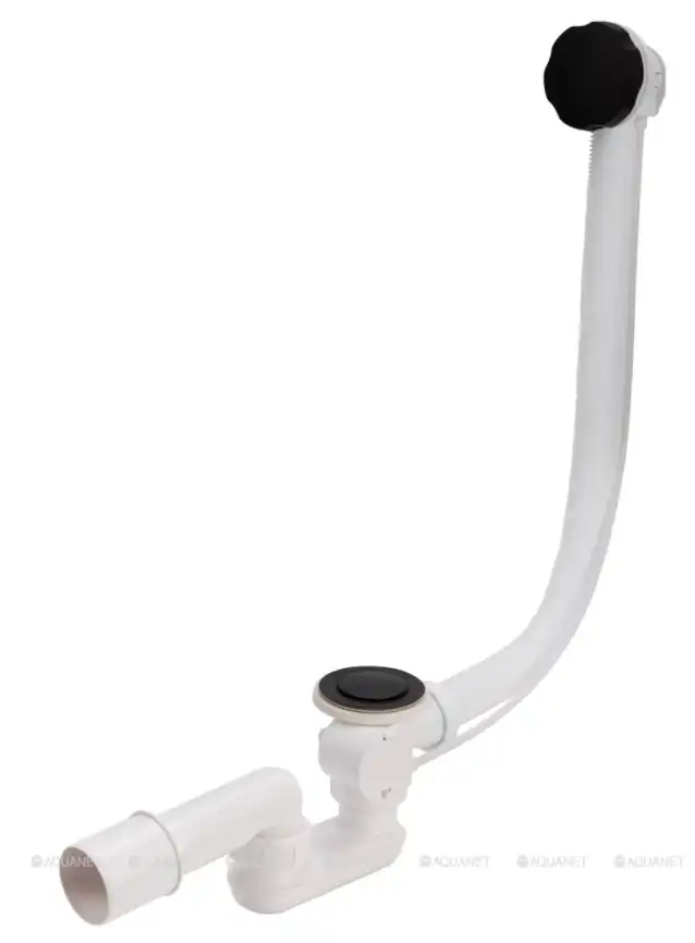 Слив-перелив для ванны Aquanet V55R 70 см черный фото 1
