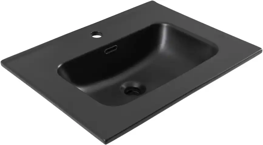 Раковина Aquanet Flat 60 329253 прямоугольная, Черная матовая фото 4