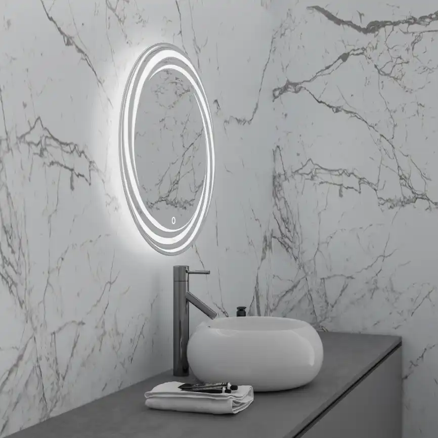 Зеркало Grossman Arma 80х80 158080 с подстветкой, сенсорный выключатель фото 4