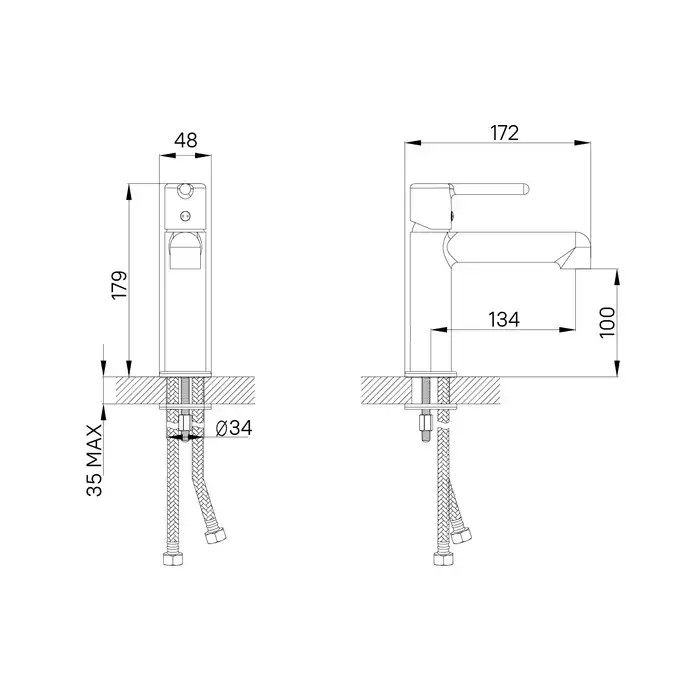 Смеситель для раковины IDDIS Aiger AIGBL00i01  цвет, Матовый черный фото 4